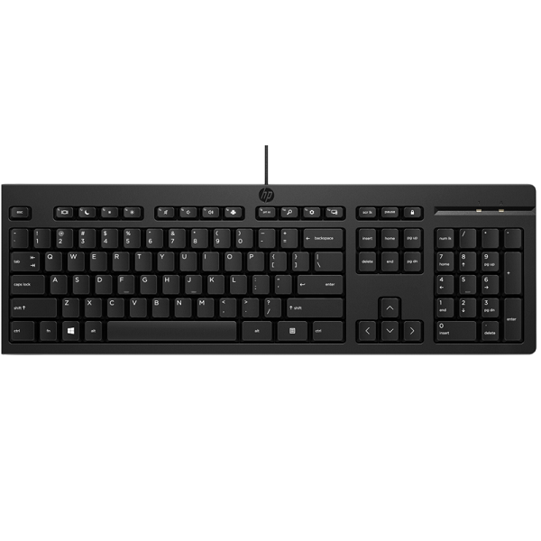 Bàn phím văn phòng có dây HP 125 màu Đen (266C9AA)