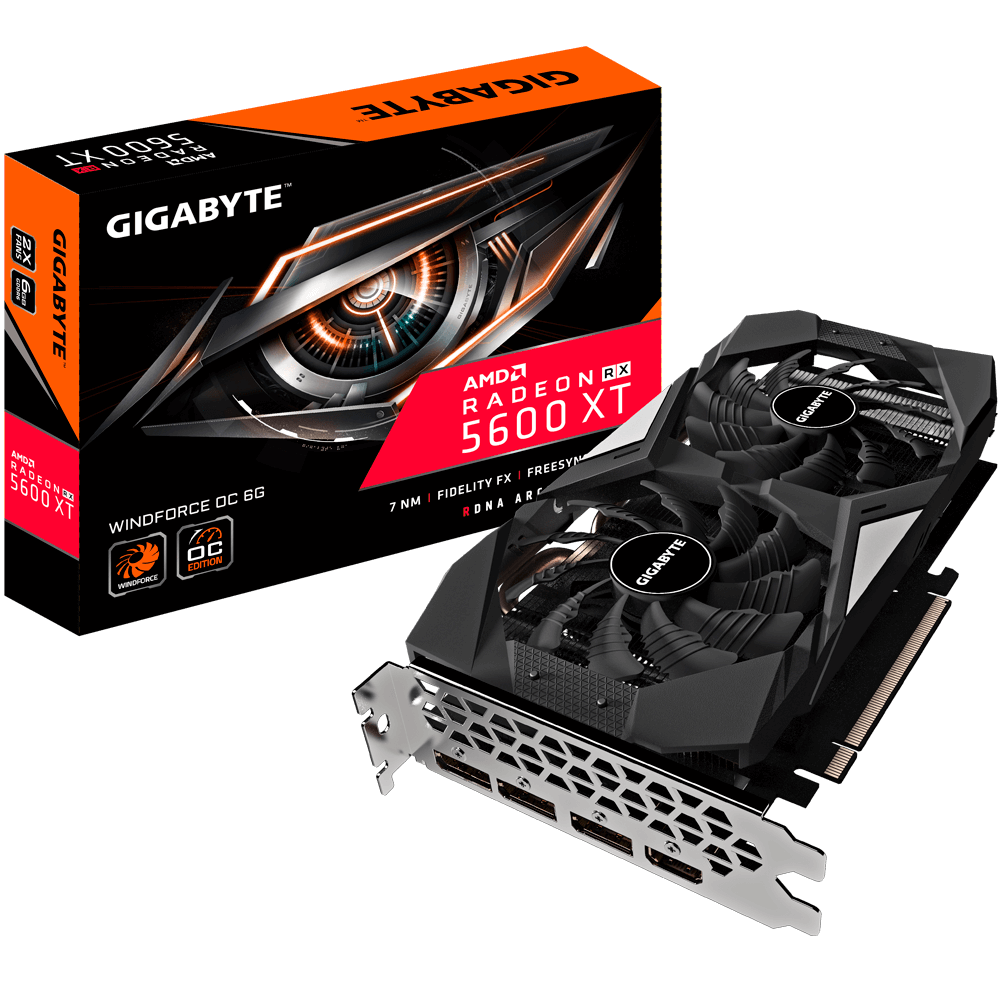 Card màn hình Gigabyte RX 5600 XT WINDFORCE OC - 6GD