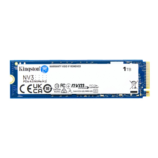 Ổ SSD Kingston NV3 1TB (NVMe PCIe/ Gen4x4 M2.2280/ 6000MB/s/ 4000MB/s)