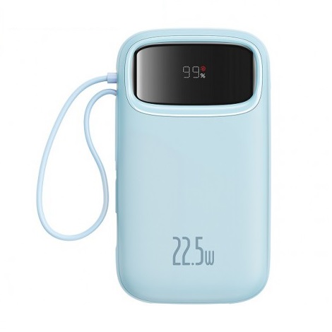 Sạc dự phòng Baseus Qpow2 Dual-Cable 10000mAh 22.5W Galaxy Blue LVA025-1B-22 (P10055003313-00)