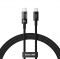 Cáp sạc nhanh Baseus Gem USB-C sang USB-C 2m PD 100W P10373000111-01 Cluster Black