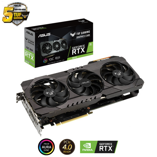 Card màn hình Asus TUF RTX 3070-O8G-GAMING-V2