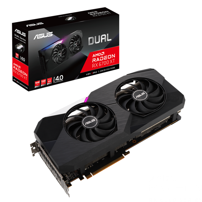 Card màn hình Asus DUAL RX 6700 XT-O12G