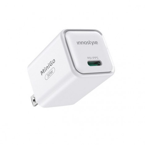 Cốc sạc nhanh IPHONE 14 I 13 I 12 AIR INNOSTYLE MINIGO GAN II PD/PPS 30W IC30PDWHT
