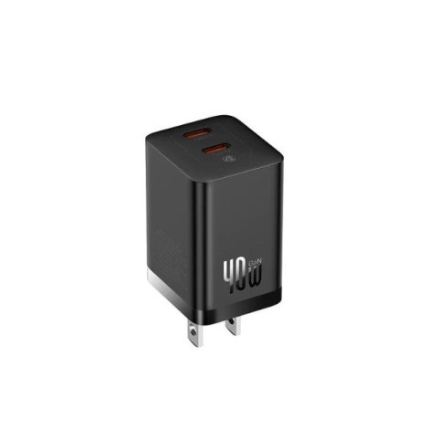 Cốc sạc nhanh OS-Baseus GaN5 Pro C+C 40W US Black CCGP180201