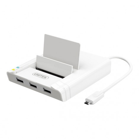 Hub USB 2.0 3 Ports + LAN + OTG Dock Unitek (Y - 2175)
