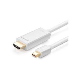Ugreen 20849 1.5M màu Trắng Cáp chuyển đổi Mini DP sang HDMI hỗ trợ phân phải 4K x 2K