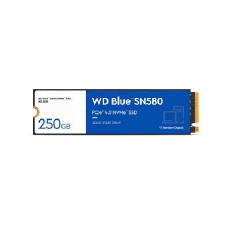 Ổ cứng gắn trong SSD 250GB M.2 PCIE NVME Gen 4x4 Western Digital Blue SN580 WDS250G3B0E
