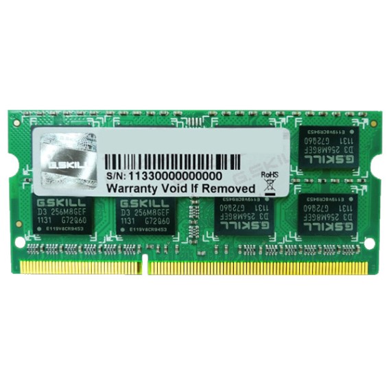 RAM LAPTOP 4GB G.SKILL F3-10666CL9S-4GBSQ